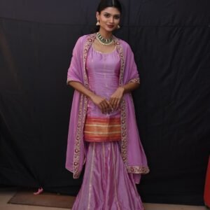 Woman Purple Sharara Set